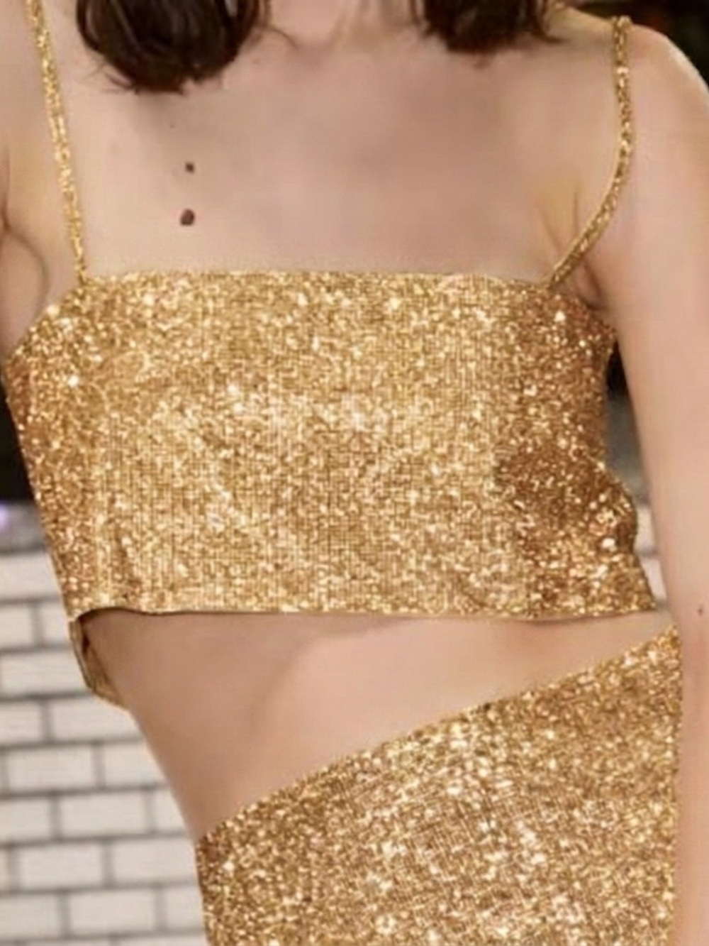 Nasty Gal All Over Diamante Cami Top